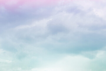 Sky and clouds in pastel tones.