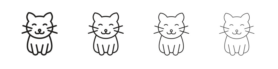 Kitten icon. Simple graphic element set