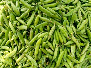 A heap of peas at market place 