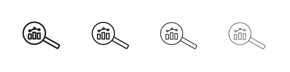 Market research icon. Simple graphic element set