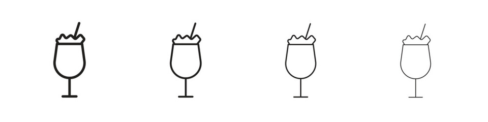 Milkshake icon. Simple graphic element set