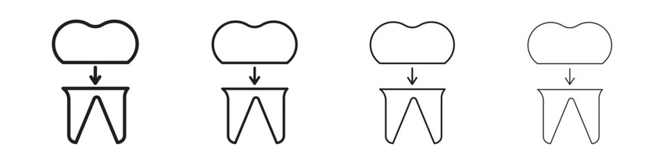 Molar crown icon. Simple graphic element set