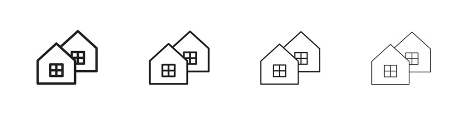 Neighborhood icon. Simple graphic element set