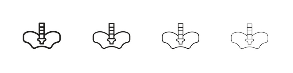 Pelvic area icon. Simple graphic element set