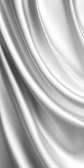 Smooth white silk fabric with elegant flowing folds and soft light reflections