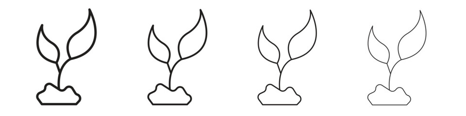 Plant icon. Simple graphic element set