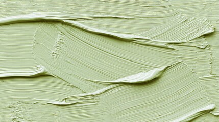Thick pale green paint strokes with visible brush texture across the surface