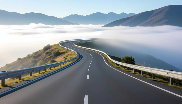 Future journey on open road representing strategy, opportunity, freedom, resilience, and continuous personal or business development