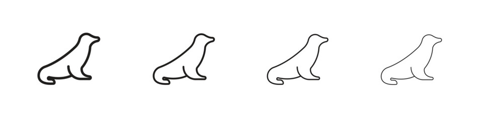 Sea lion icon. Simple graphic element set