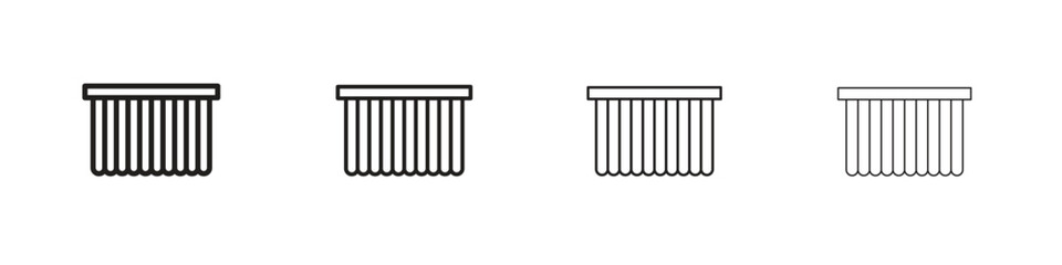 Shower curtain icon. Simple graphic element set