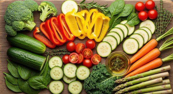 fresh vegetables on the table