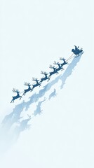 Jolly Santa Claus in a Sleigh Being Pulled by Energetic Reindeers on a Festive Christmas Eve Adventure