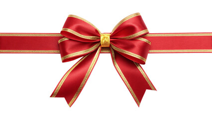 Fototapeta premium Vibrant pink yellow gift bow gold trim transparent png image