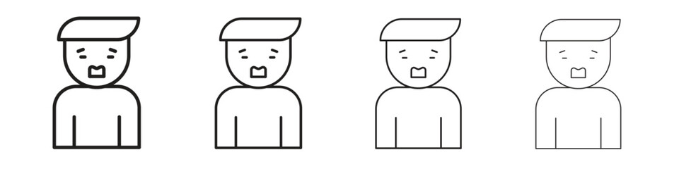 Ventriloquist icon. Simple graphic element set