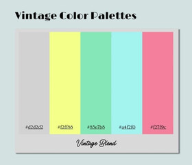 This earthy vintage color palette adds steady warmth for modern yet nostalgic design visions.