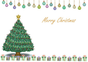 クリスマスのシンプルな装飾のフレーム