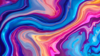 Obraz premium Flowing Waves of Vibrant Colors – Abstract Fluid Motion Design