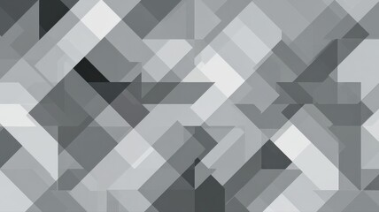 Obraz premium A geometric pattern with interlocking shapes in various shades of grey, providing a modern and structured background