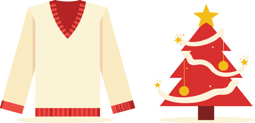 vector illustration of a christmas tree