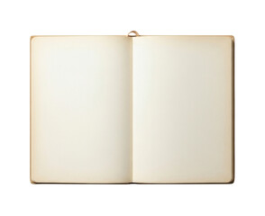 Open blank notebook transparent background cutout png