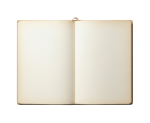 Open blank notebook transparent background cutout png