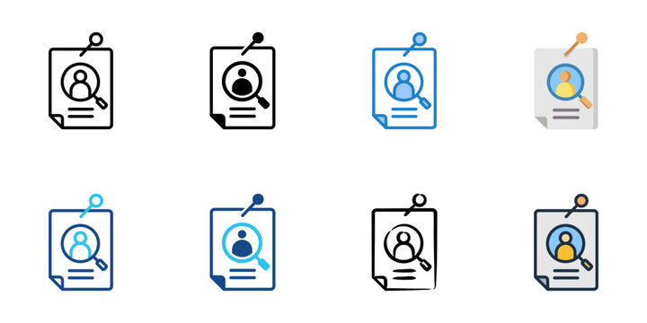 Job posting icon set multiple style collection 
