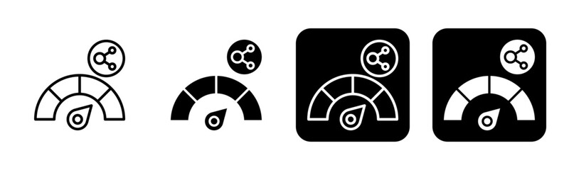 Bandwidth Icon Line and Black Fill Style Collection