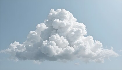 White Clouds Isolated on Transparent Background – Generative AI Illustration