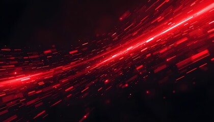 Abstract Red Geometric Composition – Futuristic Speed and Technology Vector Background