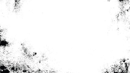 Gritty monochrome texture with subtle distressed grunge overlay for design isolated on transparent background, Vector, illustration