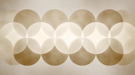 Minimal Abstract Design of Equal Sized Circles in Soft Tones