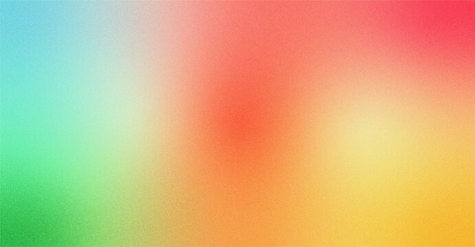 Vibrant colorful gradient background with retro grain texture for trendy design projects and creative content