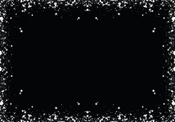 Abstrac Metallic Stars Sparkling Confetti Glitter on Black Background