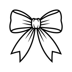 bow on a white background coloring page