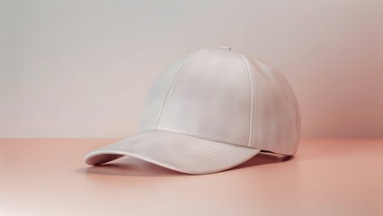 A realistic plain cap with a dedicated front space for a logo. Clean, minimal design with soft lighting, ultra-detailed 8K.