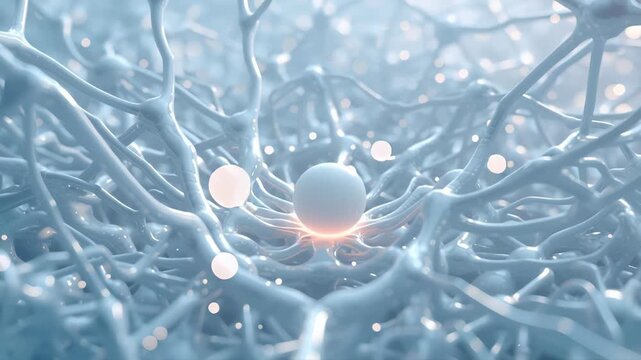 Mesmerizing closeup of glowing neural network strands reveals luminous pathways, evoking wonder and exploration in abstract visual experience