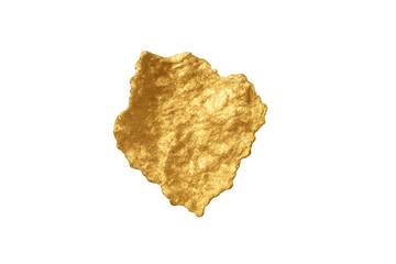 Obraz premium Gold nugget with rough texture, transparent background