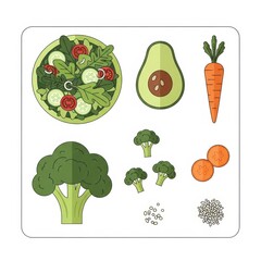 Flat Clean Vegetable Design