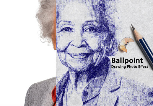 Ballpoint Pen Photo Effect