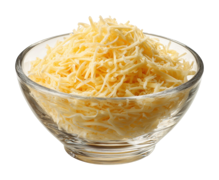 Grated cheese preparation kitchen food isolated on transparent background