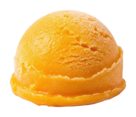 Delicious mango sorbet kitchen food bright isolated on transparent background