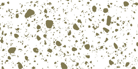 Nature design seamless vector pattern with green leaf and water drops on watercolor ink texture background