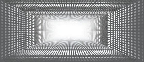 Neutral light-gray dotted grid banner with fading edges on seamless background