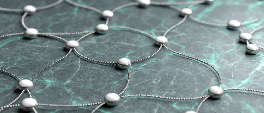 Thin axis lines with dotted intersections on a cool slate-gray gradient background