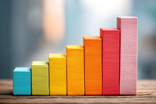 Stacked battery bars icon with pastel gradients and soft paper texture in daylight
