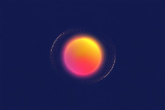 Neon Gradient Portal – Pink to Yellow Glowing Circle