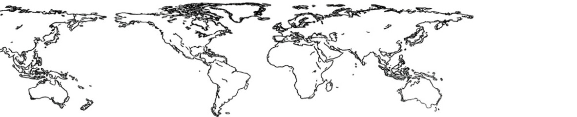 Fototapeta premium World Map with Nighttime City Lights on Transparent Background, PNG