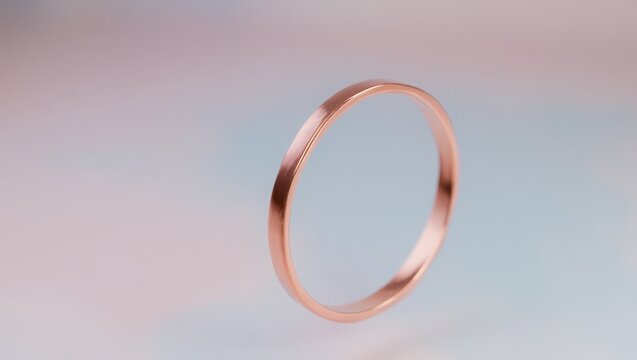 Rose Gold Metallic Ring – Minimal Floating Design