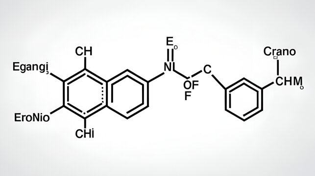 Estrone chemical formula. Estrone chemical molecular structure. Vector illustration