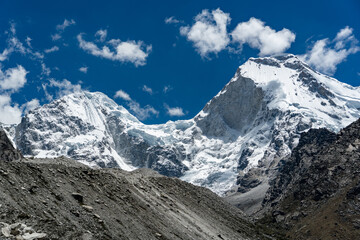 mountain landscape with snow